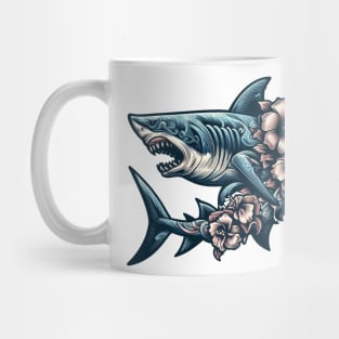 Hawaiian Style Fierce Thrashing Shark Mug